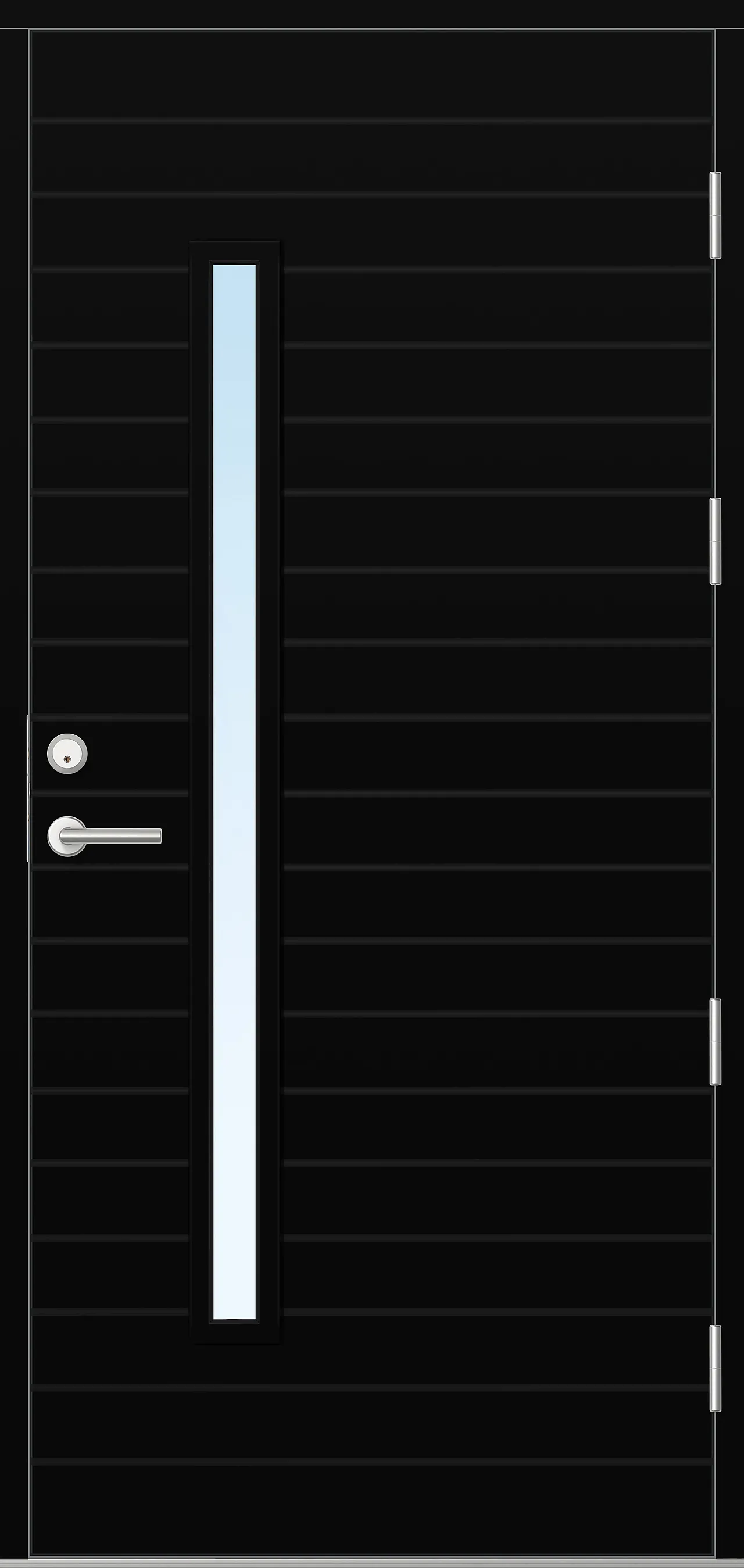 Ytterdør Fjell 07 svart høyre 90x210 cm