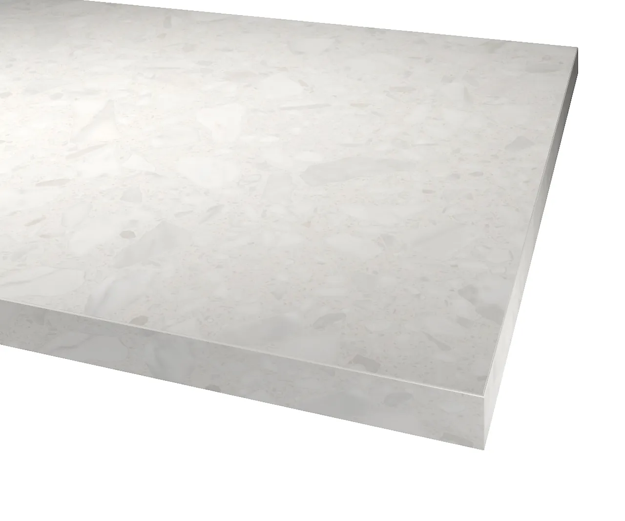 Benkeplate ABS 29x4100x635 mm terrazzo creme