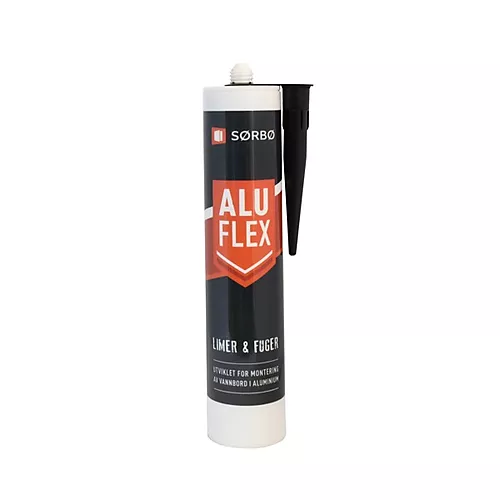 Lim og fugemasse alu-flex 290 ml hvit