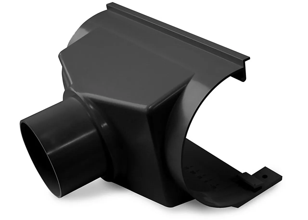 Tappstykke til plast takrenner 11/75 ekspansjon sort