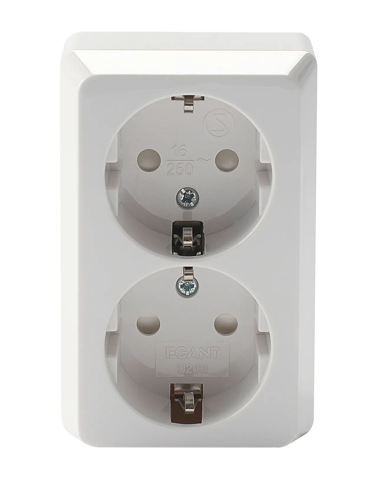 Stikkontakt dobbel m/jord påvegg