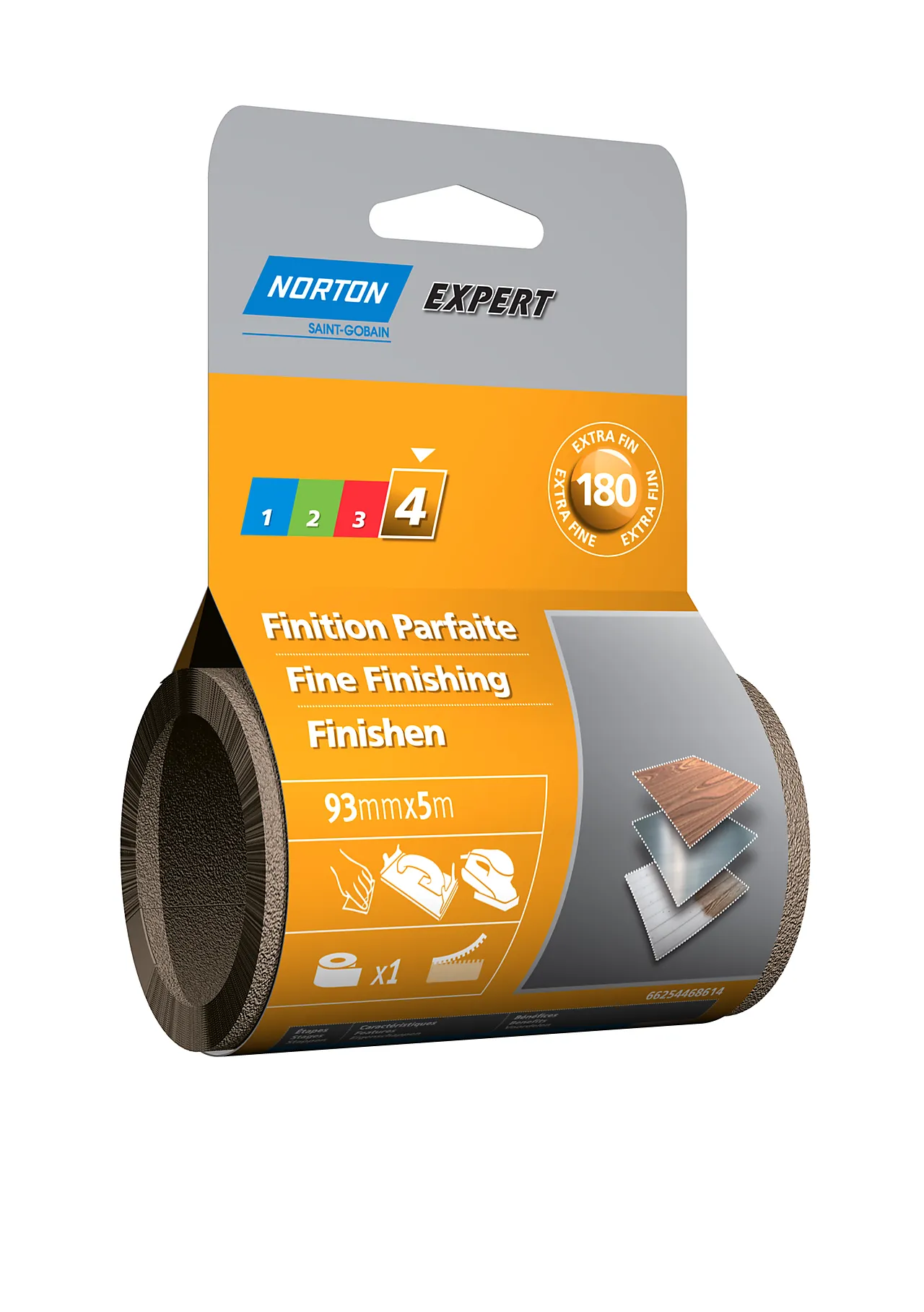 Slipepapir rull k180 93mmx5mtr Slipepapir rull k180 93mmx5mtr