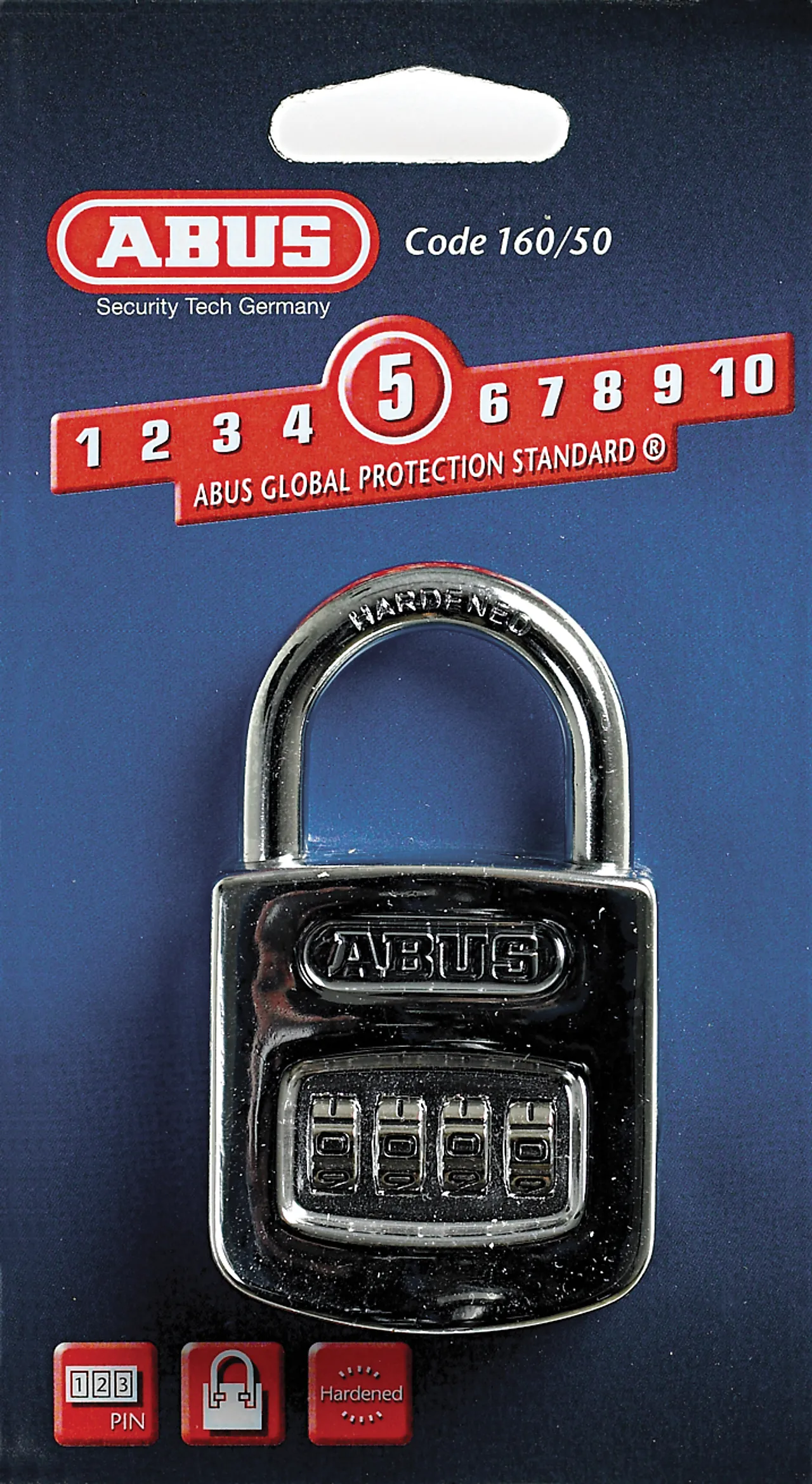 Hengelås kode 160/50 C forkrommet