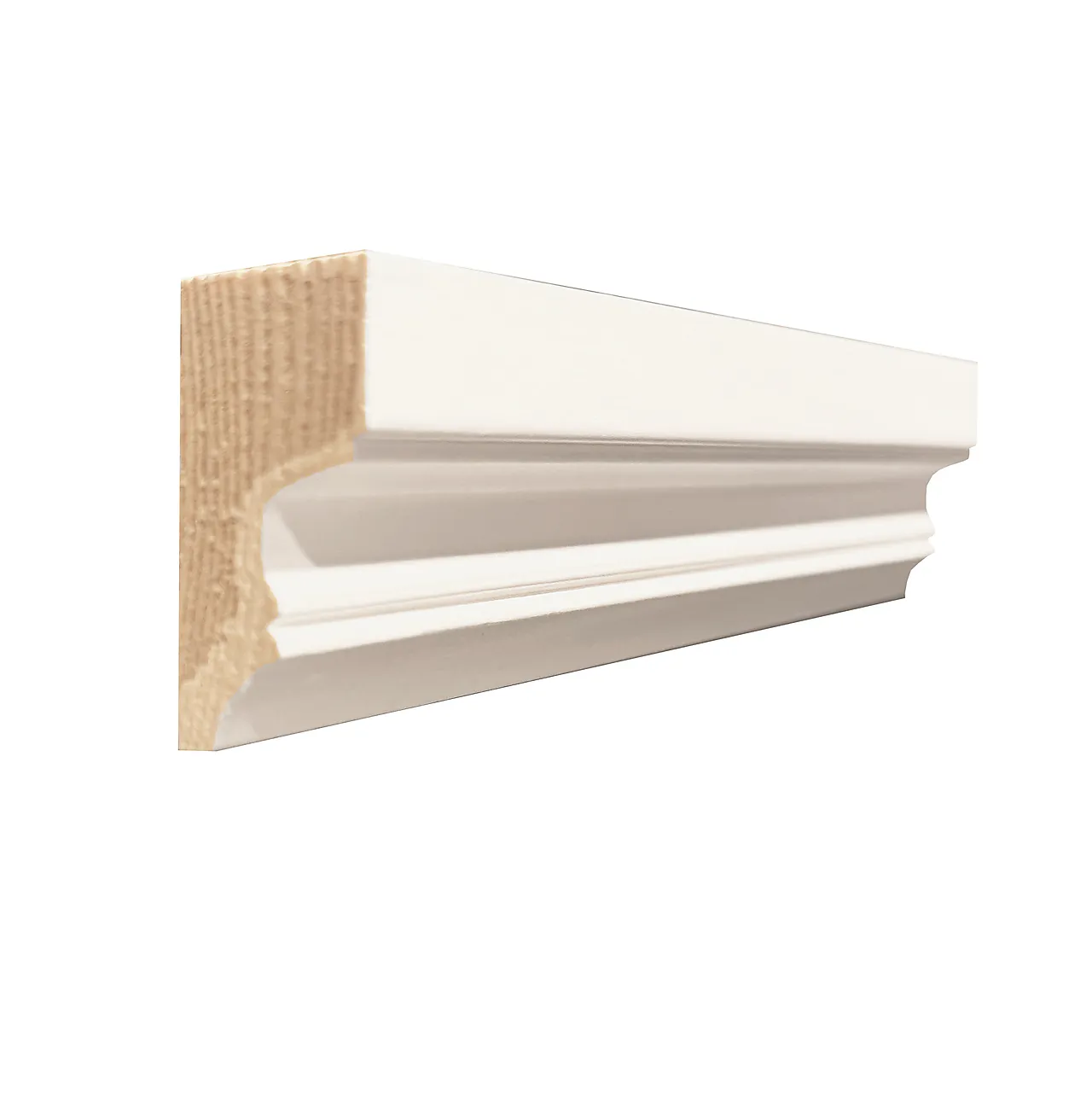 Taklist furu profilert CW352 hvit bomull S0502-Y 20x44x4400 mm null - null - 2 - Miniatyr