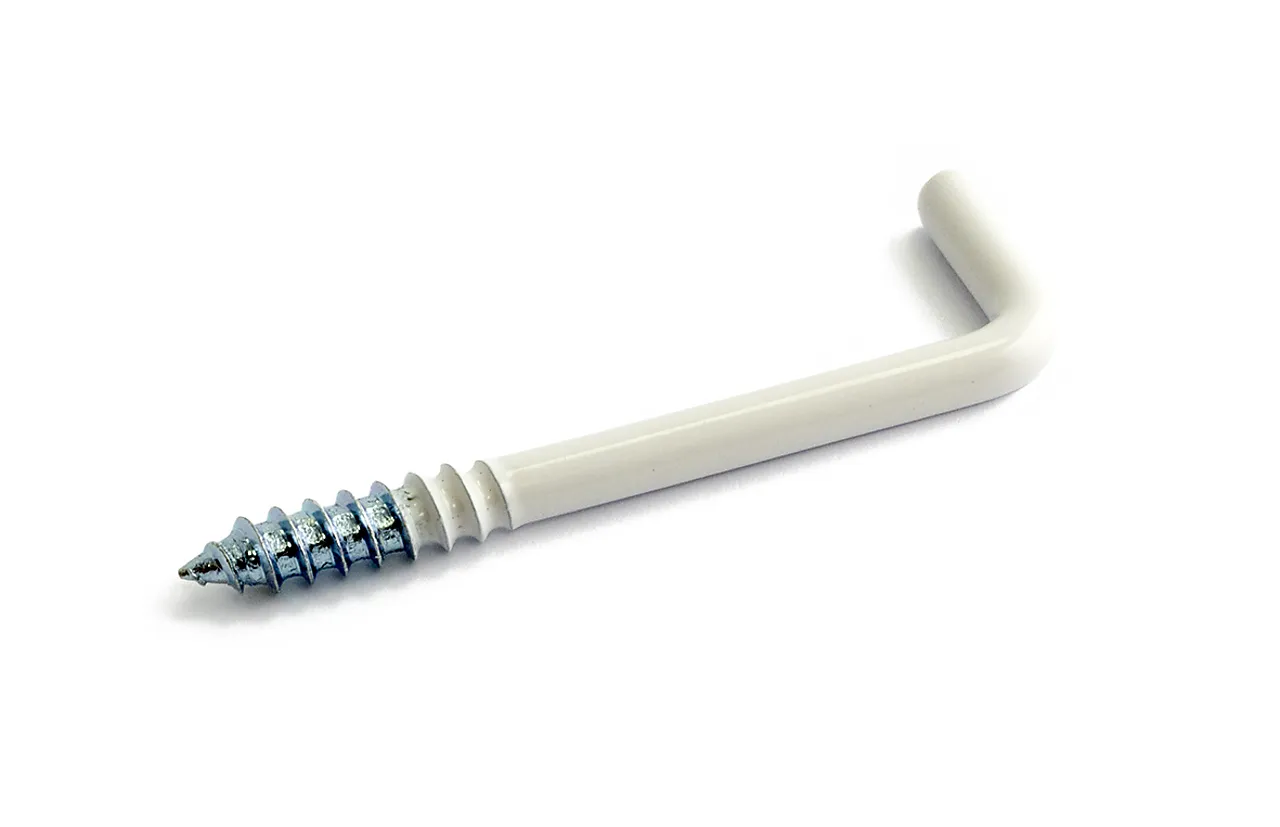 Vinkelkrok 7 50mm hvit sb Vinkelkrok 7 50mm hvit sb