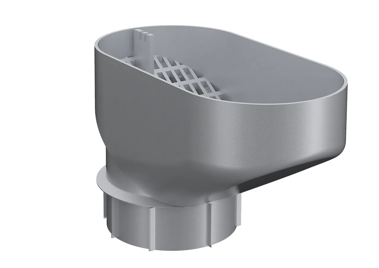 Løvtrakt universal plast silv isola takrenne Løvtrakt universal plast silv isola takrenne