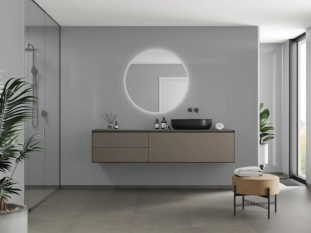 Fibo Medium Grey baderomspanel 10x620x2400 mm