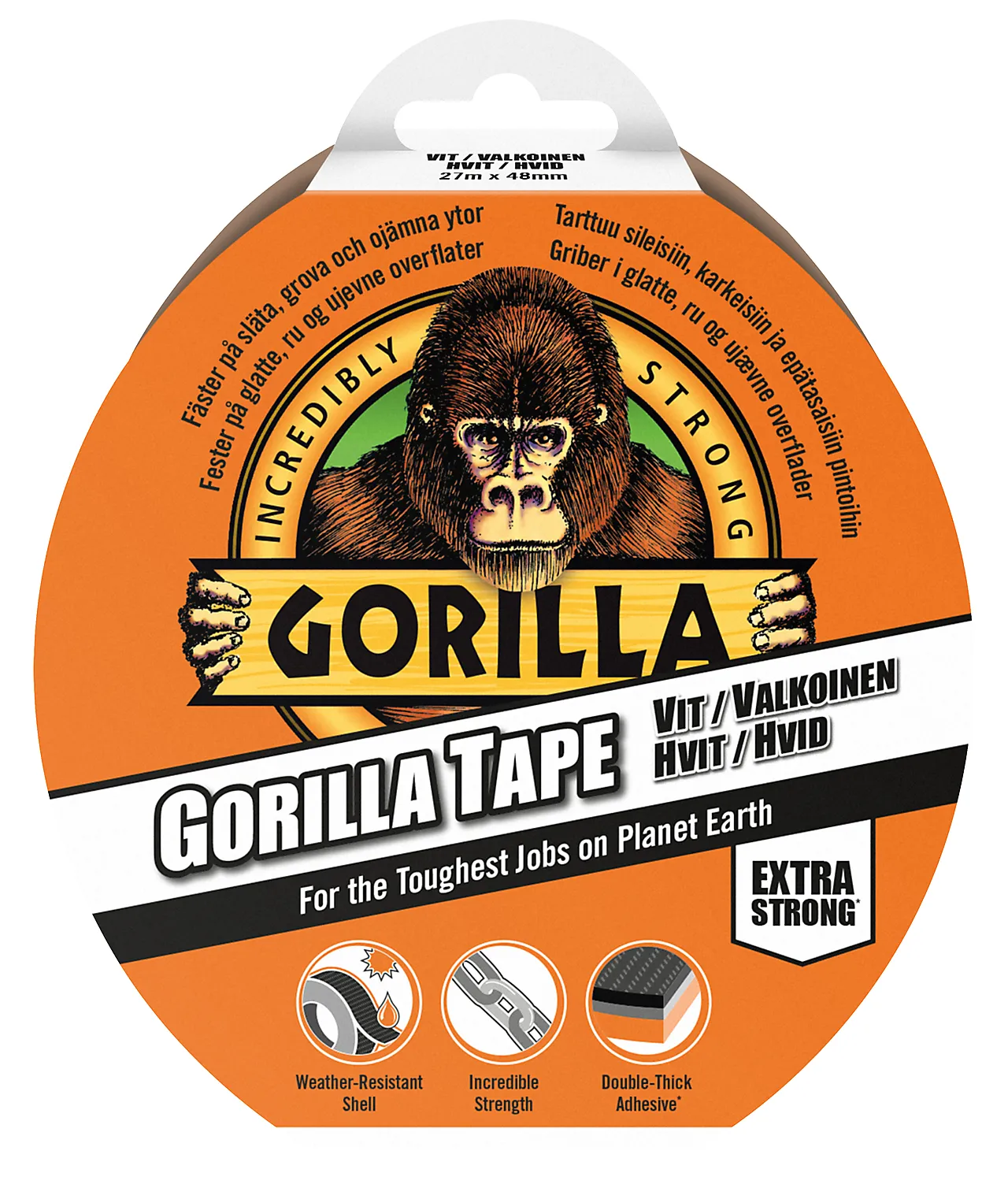 Tape Lerret hvit 27 mX48 mm Tape Lerret hvit 27 mX48 mm