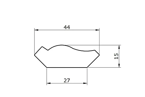 Mdf 15x044x4200 svanhals s0502y taklist malt ncs s0502y