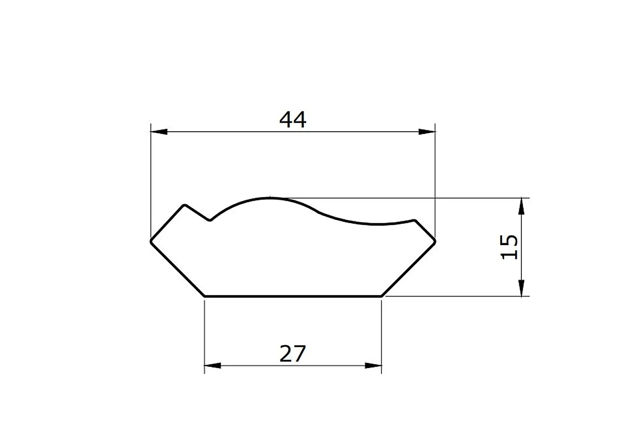 Mdf 15x044x4200 svanhals s0502y taklist malt ncs s0502y
