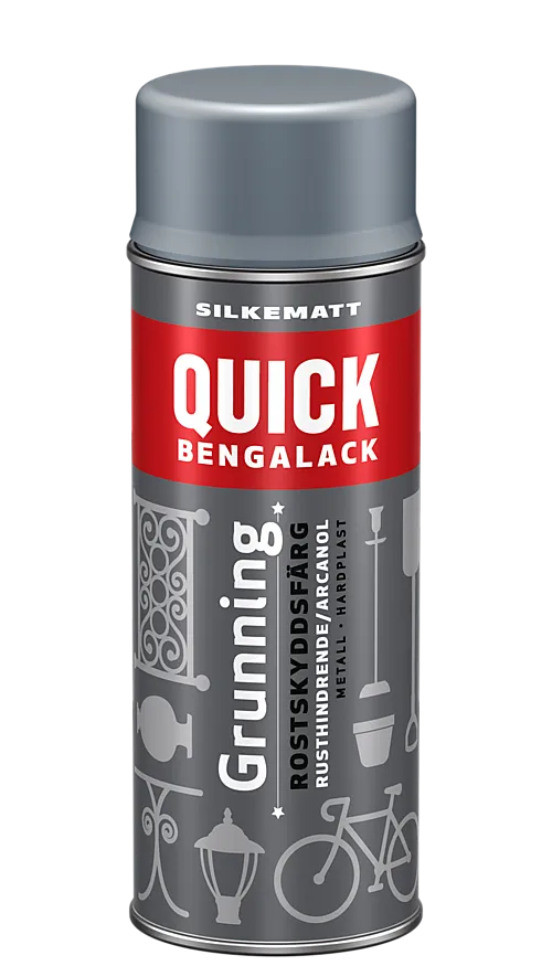 Quick Bengalack grunning spray grå 400 ml