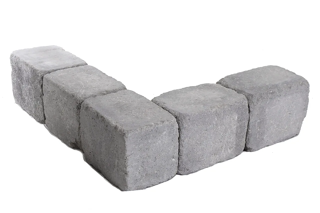 Kantstein Rådhus 1/2 mur gråmix null - null - 3 - Miniatyr