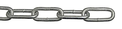 Kjetting - langlenket 5 mm 5 meter varmforzinket