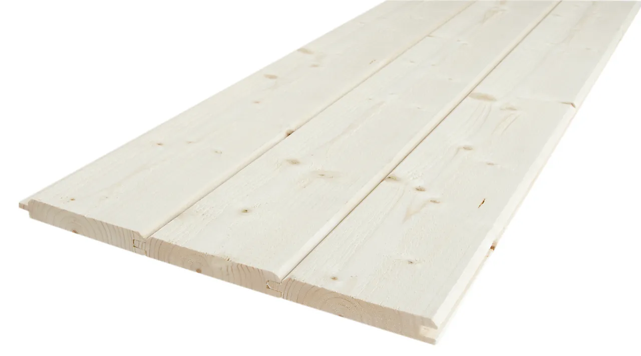 Faspanel utvendig 19x120 mm ubehandlet gran null - null - 2 - Miniatyr