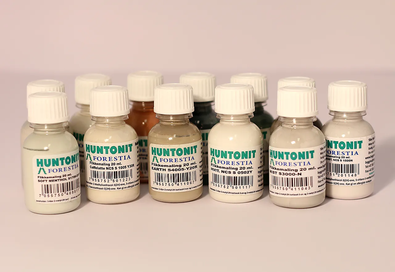 Huntonit reparasjonsmaling klassisk hvit 20 ml null - null - 2 - Miniatyr