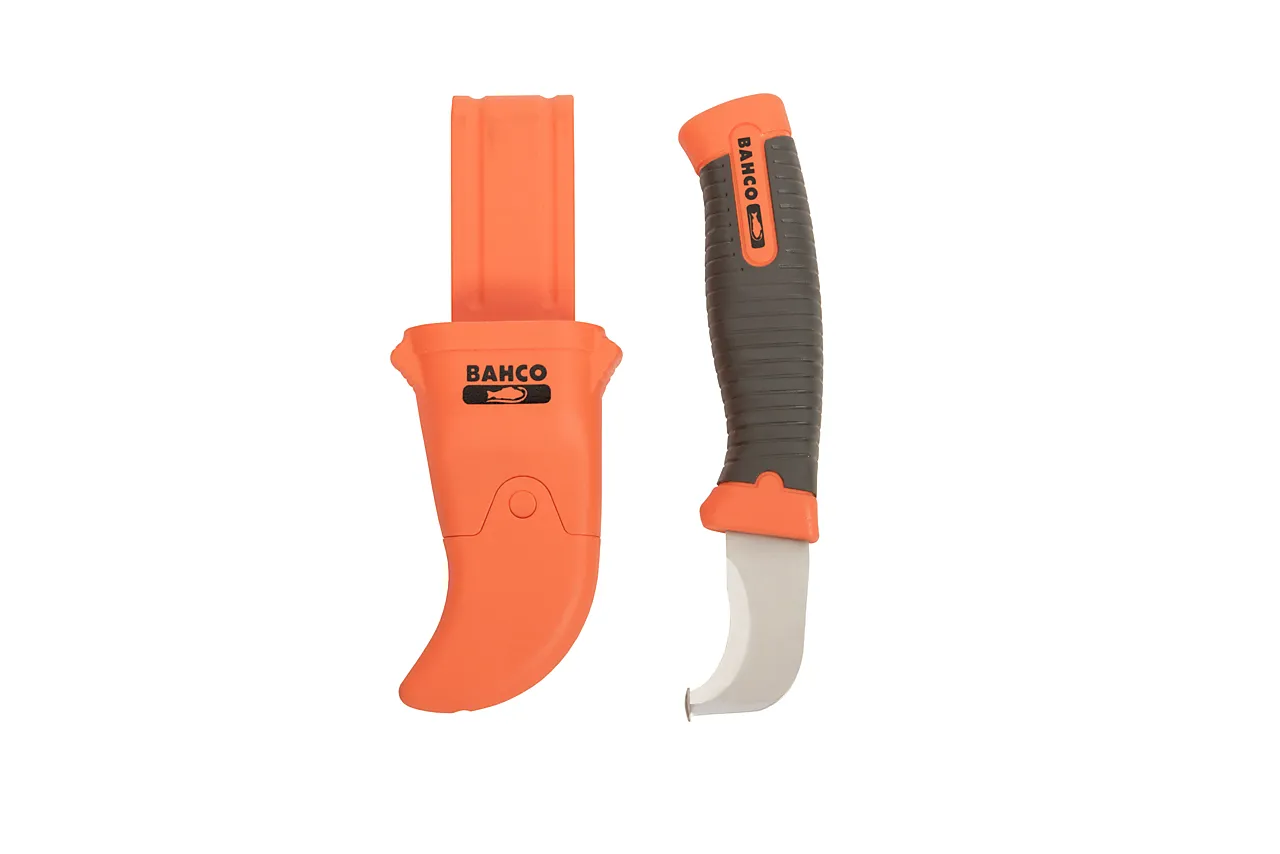 Eletrikkerkniv med bøyd egg