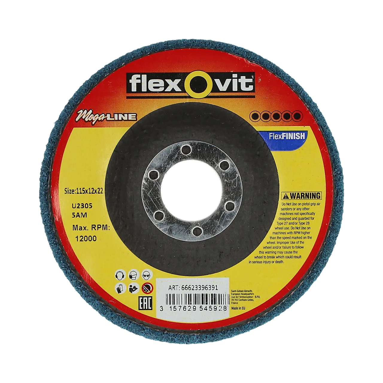 Rondell flexfinish maxx 115x12x22 blå skive medium u2305