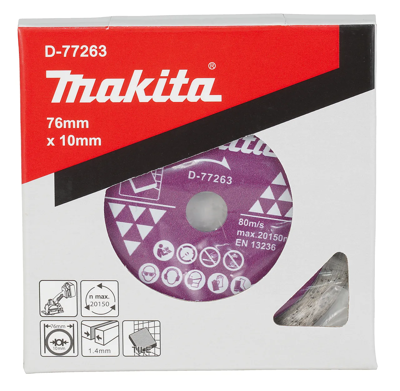Diamantskive 76x10 mm for fliser null - null - 3 - Miniatyr