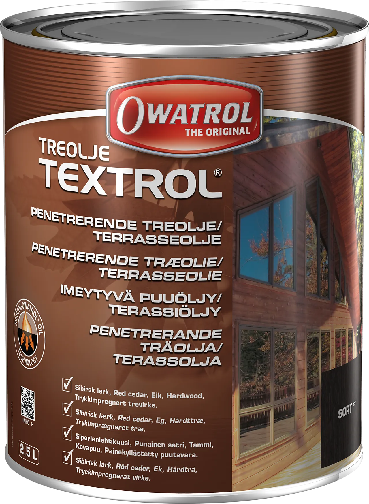 Treolje 2,5l sort textrol Treolje 2,5l sort textrol