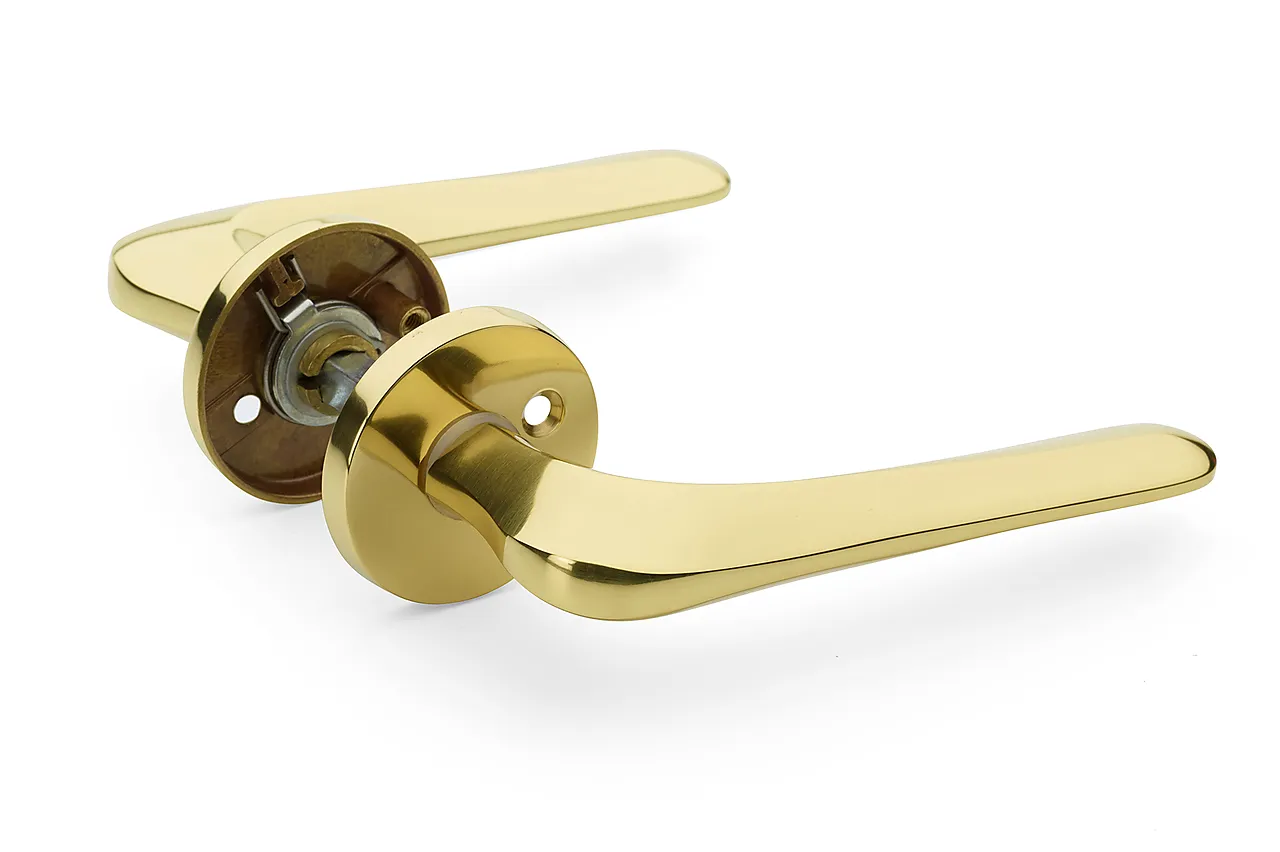 Davos dørhåndtak ytterdør polert messing