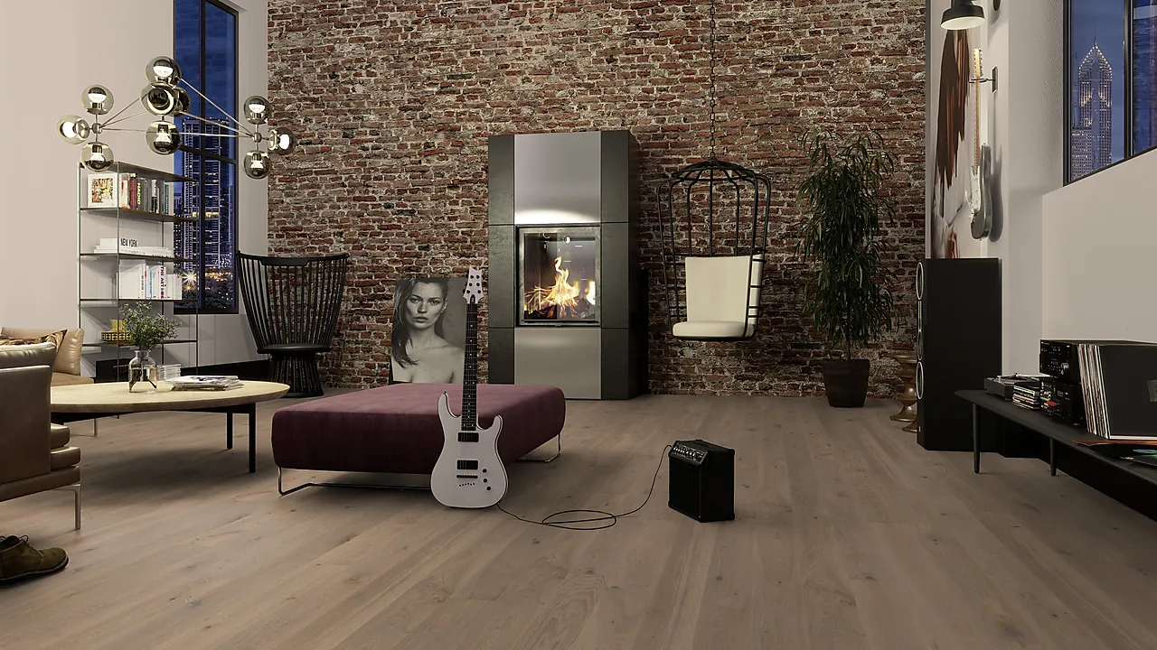 Parkett eik 1-stav warm grey plank 138 mm null - null - 2 - Miniatyr