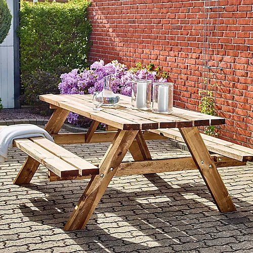 Benkesett 177x155 cm impregnert