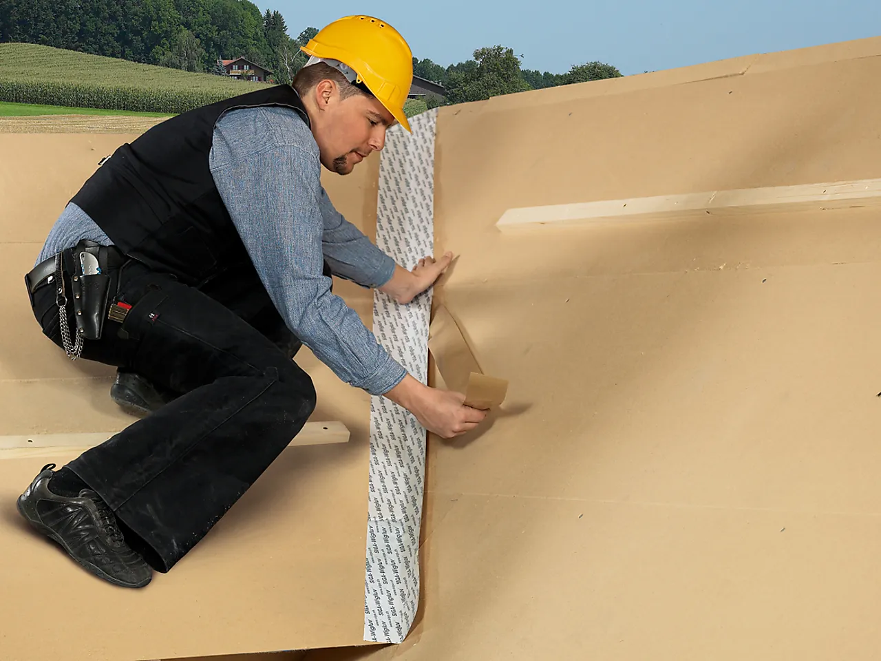 Tape til vindtetting 100 mm x 25 meter null - null - 2 - Miniatyr