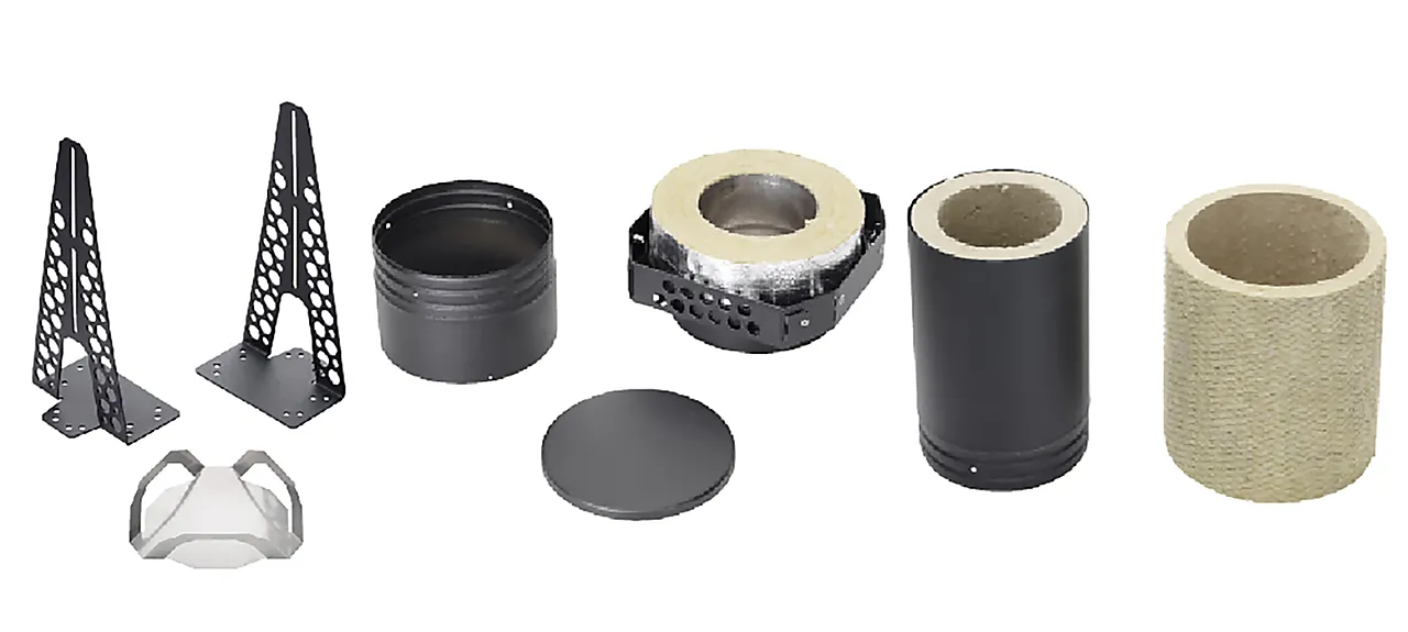 Overgang teleskop med oppheng svart Overgang teleskop med oppheng svart