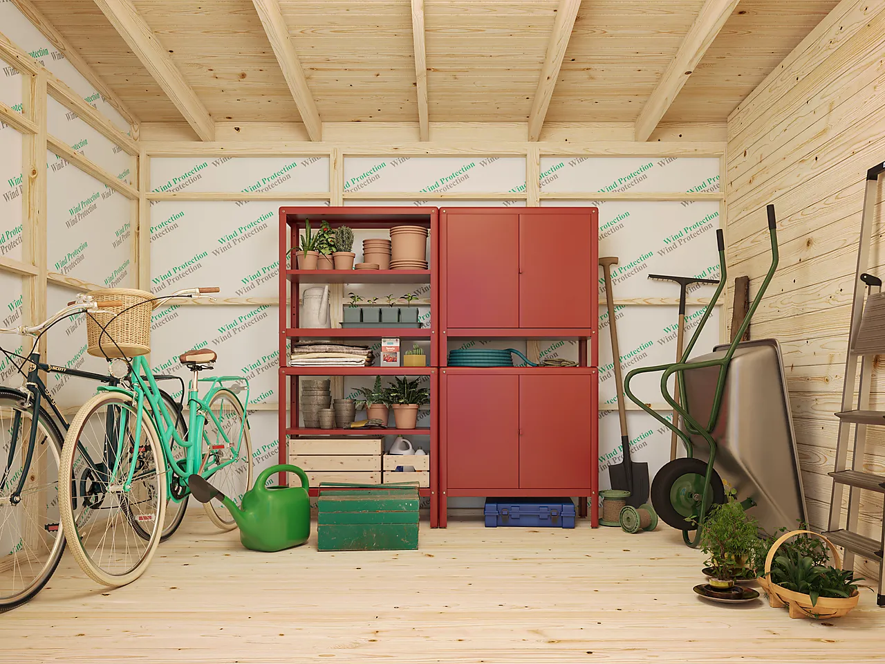 Redskapsbod Kalle 14,9 m² null - null - 2 - Miniatyr