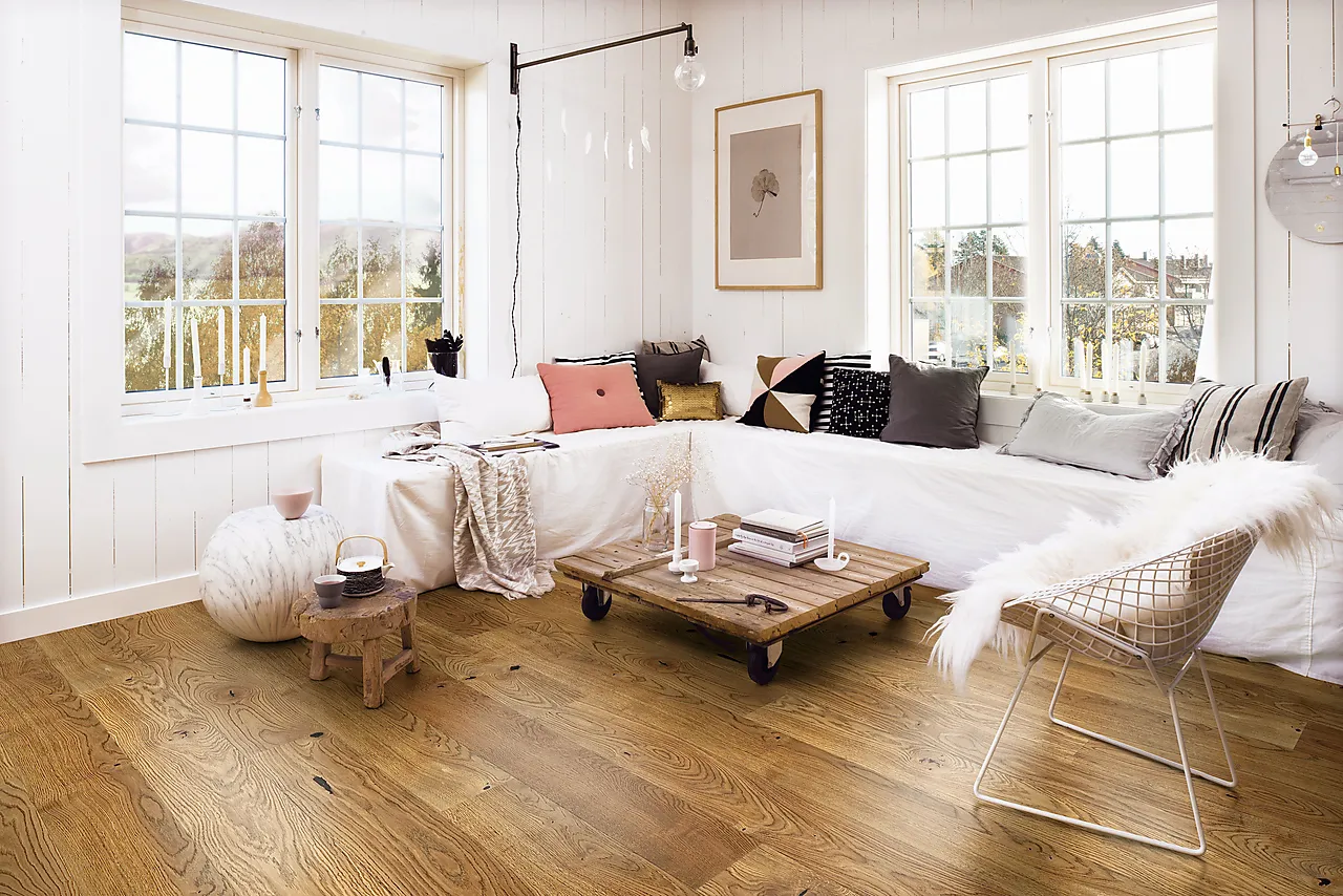 Parkett 1-stav Eik Alamo Castle plank naturolje