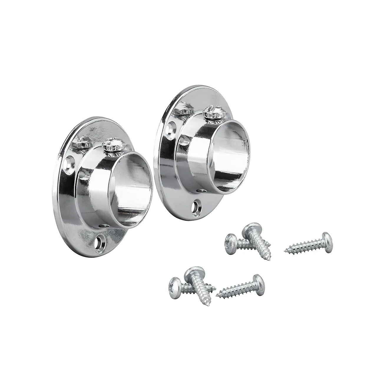 Holder til garderobestang metall vegg/vegg