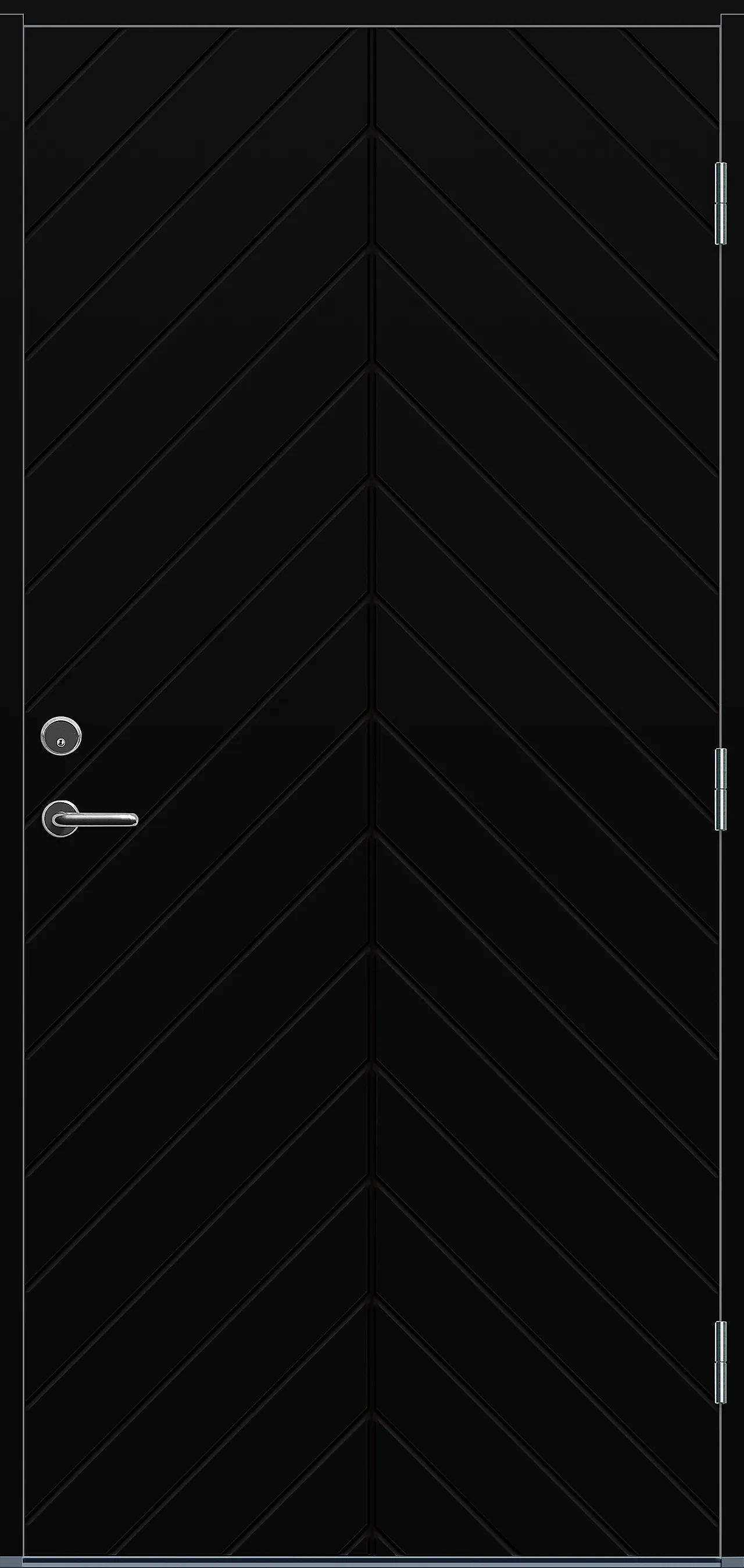 Ytterdør Gol svart høyre 90x200 cm