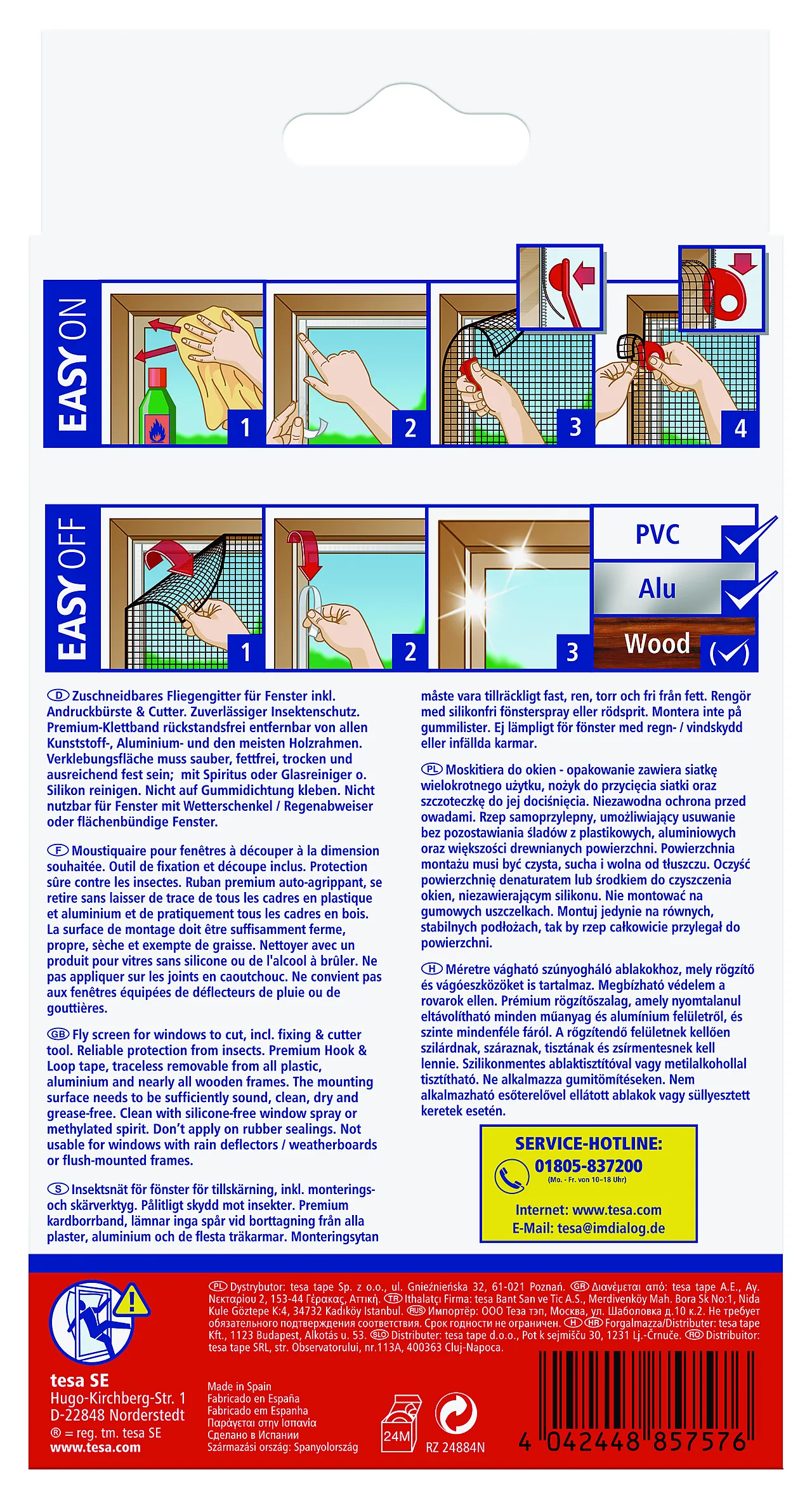 Insektsnett til vindu grå 1,3 m x 1,3 m null - null - 2 - Miniatyr