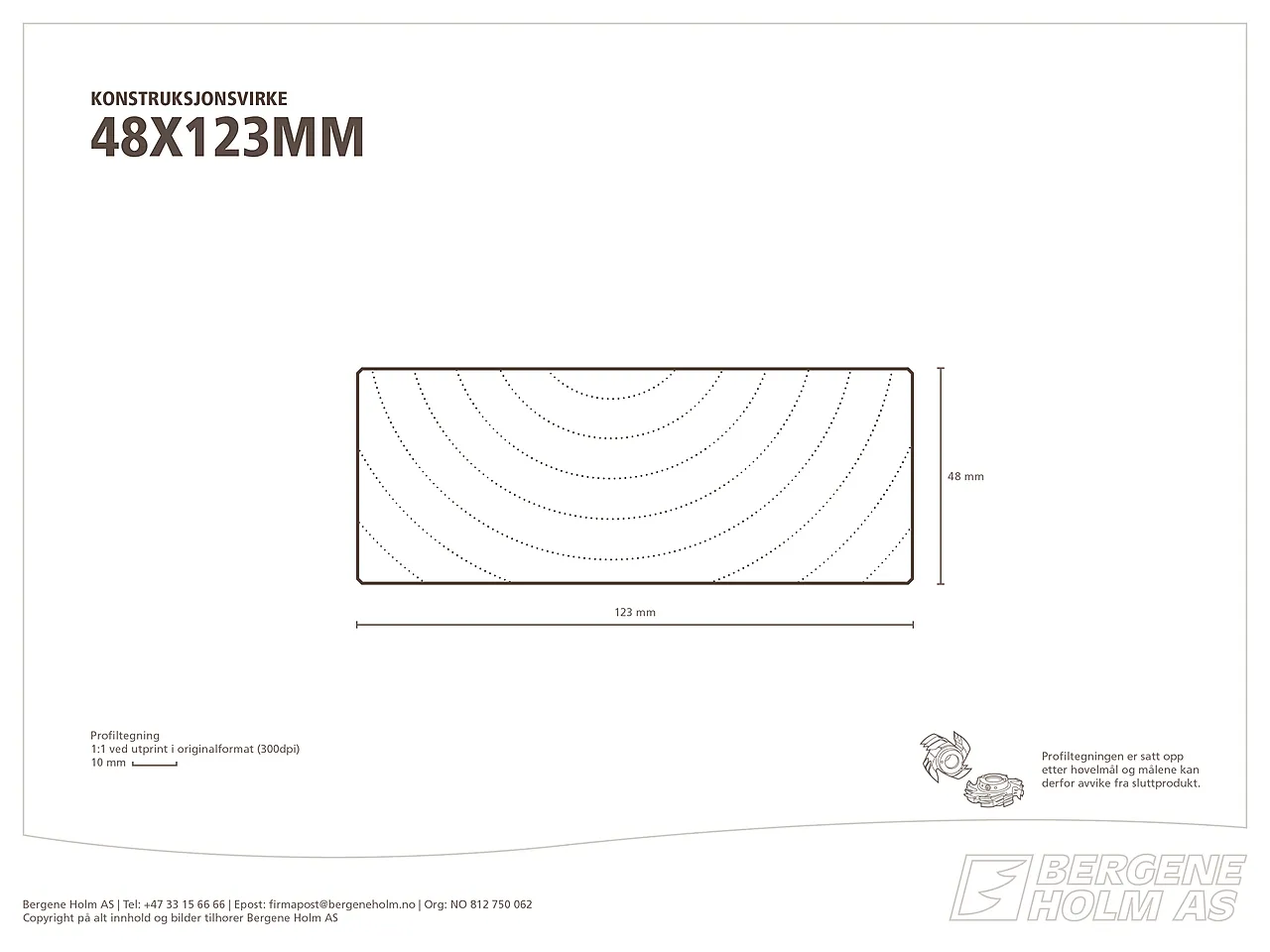 Konstruksjonsvirke C24 furu impregnert 48x123 mm null - null - 2 - Miniatyr