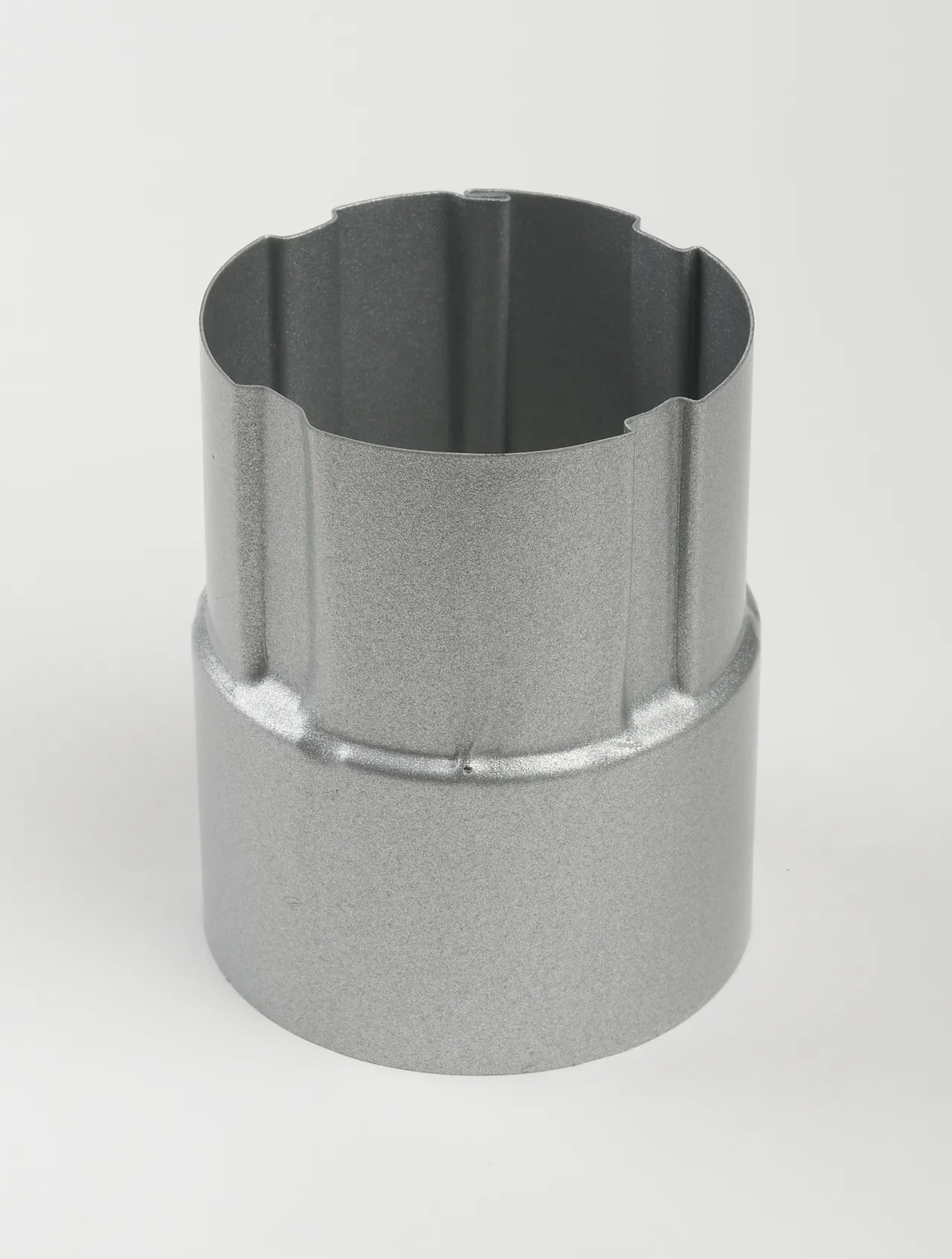 Nedløpsrørskjøt Stål 75 mm Silver Nedløpsrørskjøt Stål 75 mm Silver