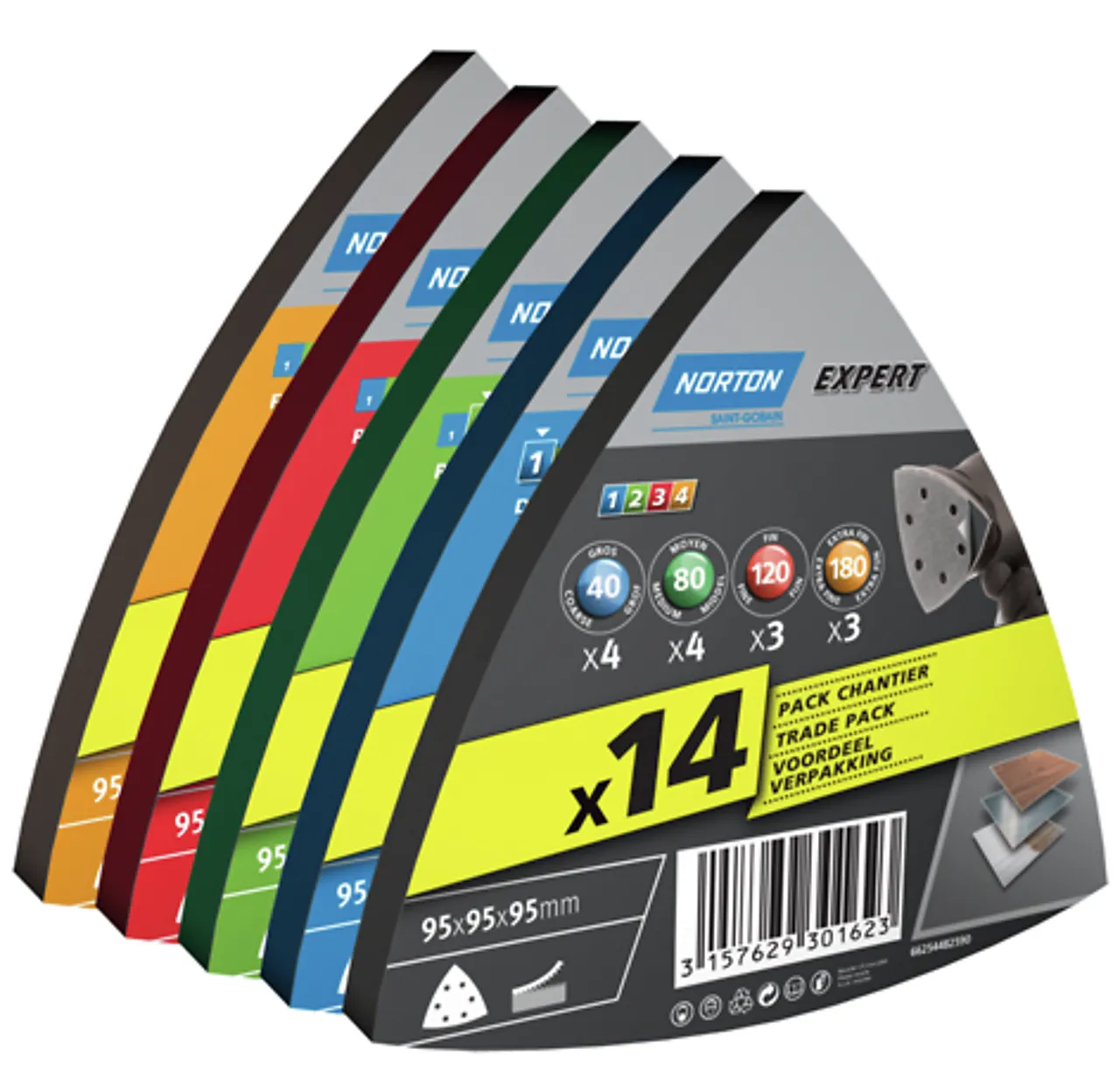 Slipeark delta 95x95x95 k180