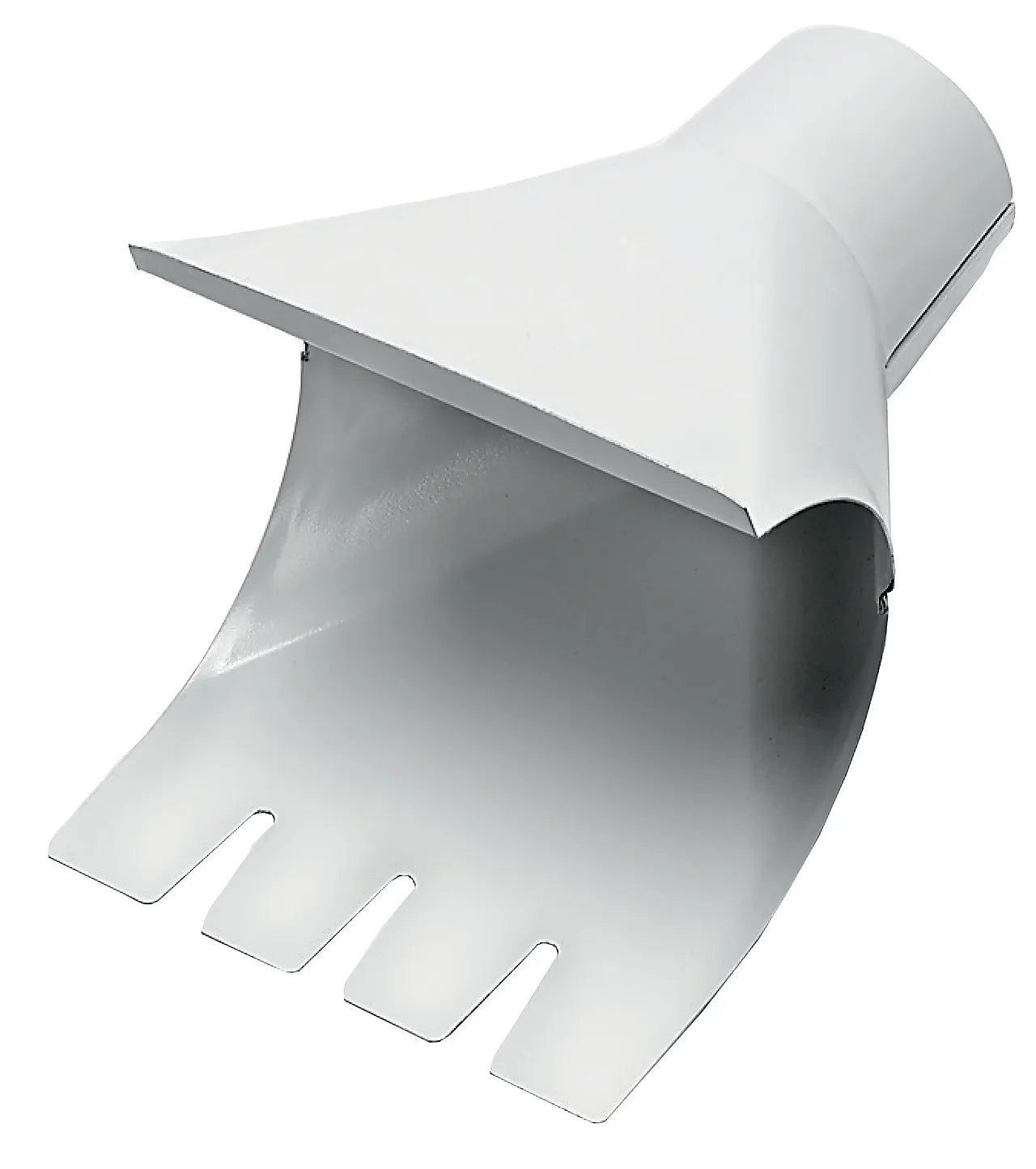 Nedløpskum 16 takrenne 125 mm stål hvit Nedløpskum 16 takrenne 125 mm stål hvit