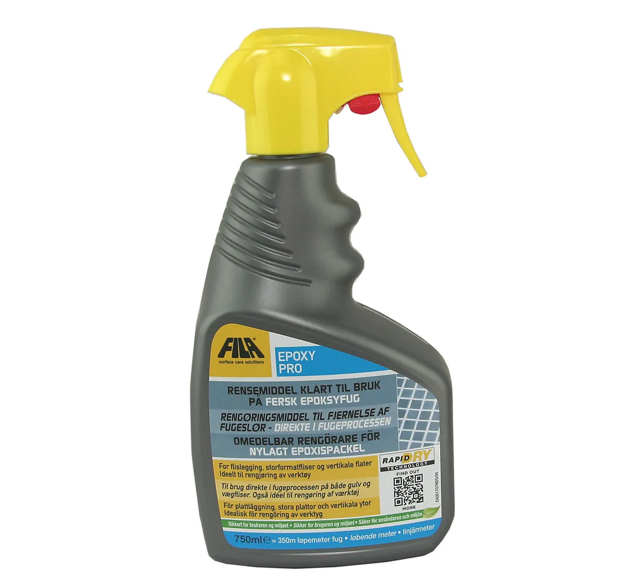 Rensemiddel epoxy pro 0,75l fjerner rester etter fersk epoxyfug