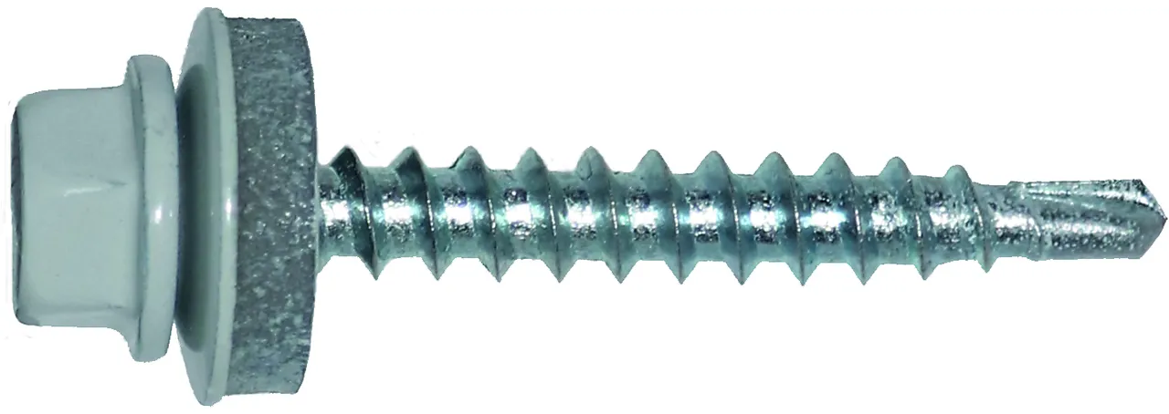 Farmer skrue 4,8x35 hex hvit