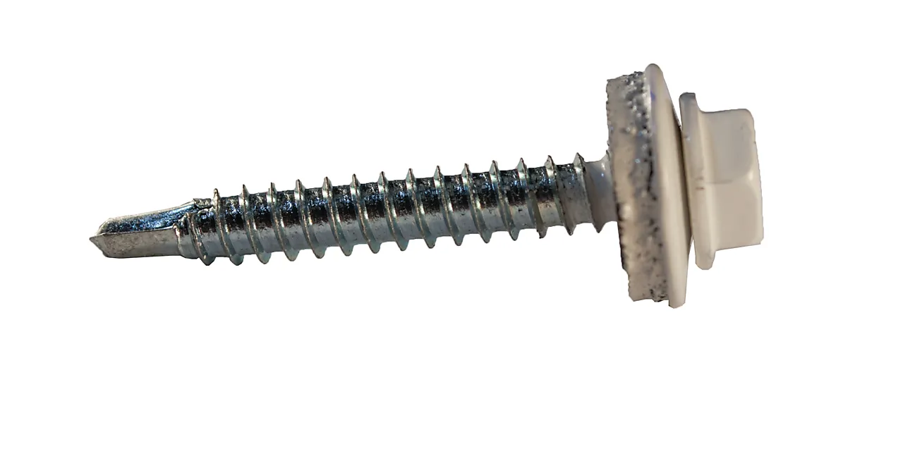 Farmerskrue 4,8X20 hvit A200 frs-hx sekskant bits pipe 8 mm
