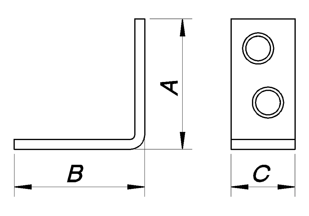 Vinkeljern 26x13x2,0 mm elforzinket null - null - 2 - Miniatyr
