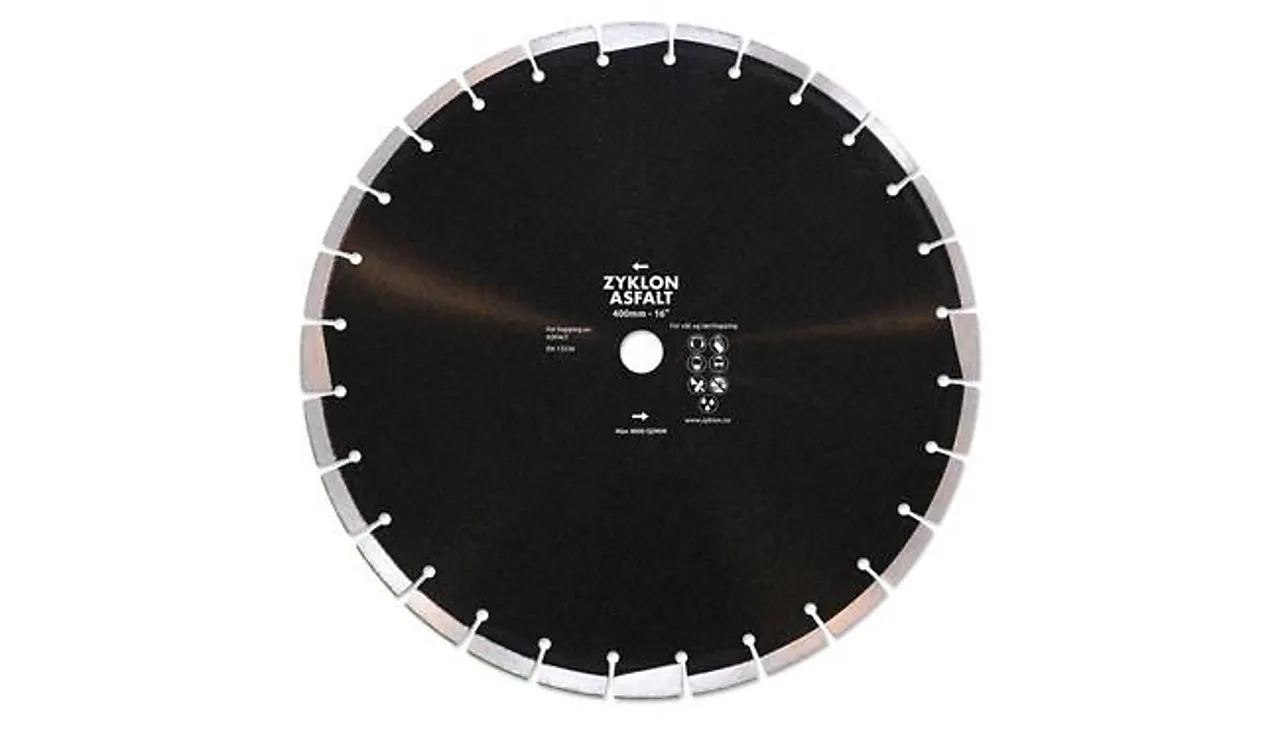 Diamantbl 400x3.2x7x25 asfalt 3.2mm tykk 25.4 mm diam. Spindel