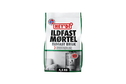 Heydi ildfast mørtel 4,5 kg