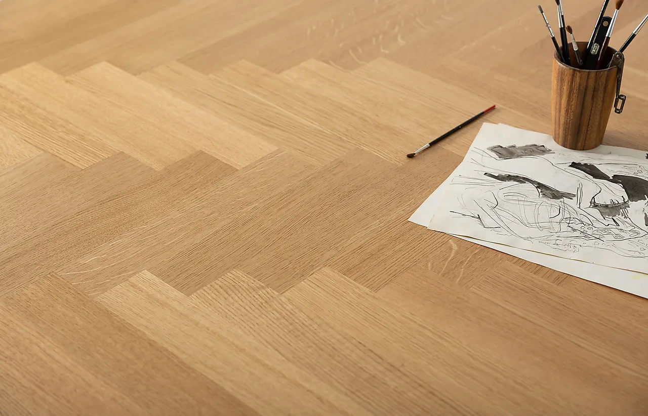 Bjelin parkett fiskeben Select mattlakk naturlig  14,6mm null - null - 2 - Miniatyr