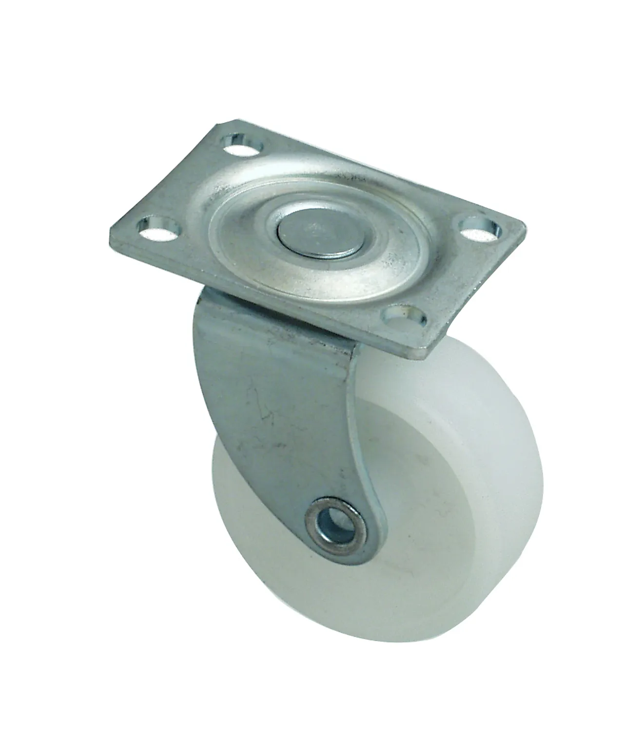 Møbelhjul ø 40 mm m/dreieplate hvit