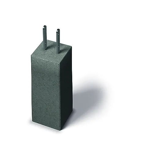 Betong fundament 500x185x185 mm m/ fast stolpesko 48 mm