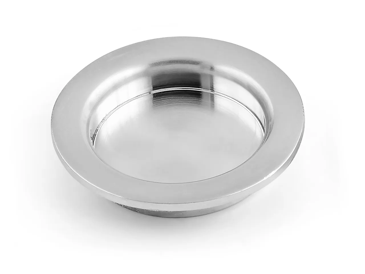 Skyvedørsskål børstet krom Ø40 mm 2 stk Skyvedørsskål børstet krom Ø40 mm 2 stk