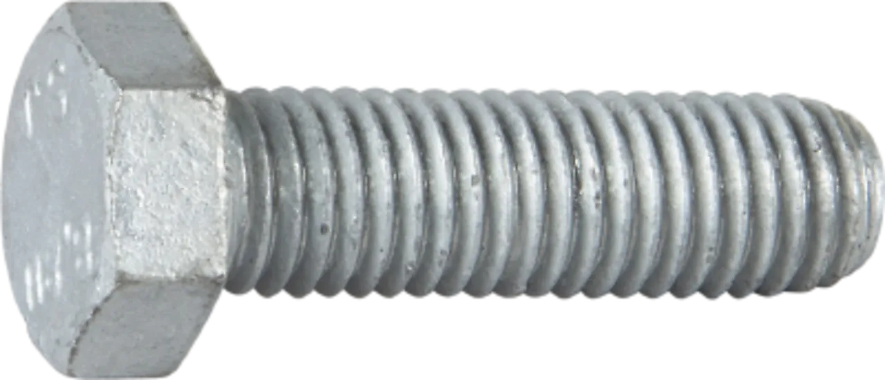 Sekskantskrue hg m12x40 fzv -25 helgjenget varmforsinket stål
