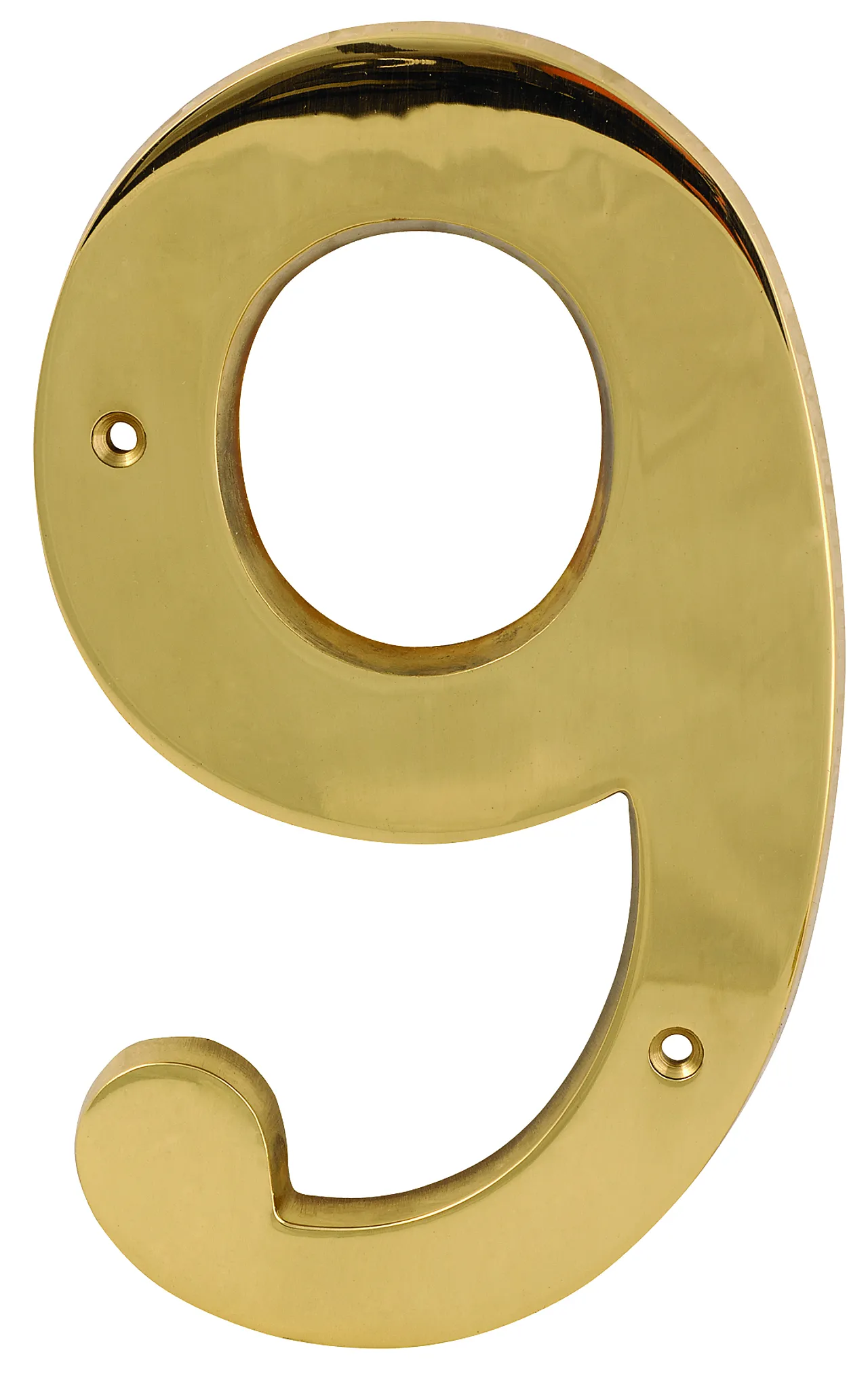 Husnummer 9 msp 155mm messing polert Husnummer 9 msp 155mm messing polert