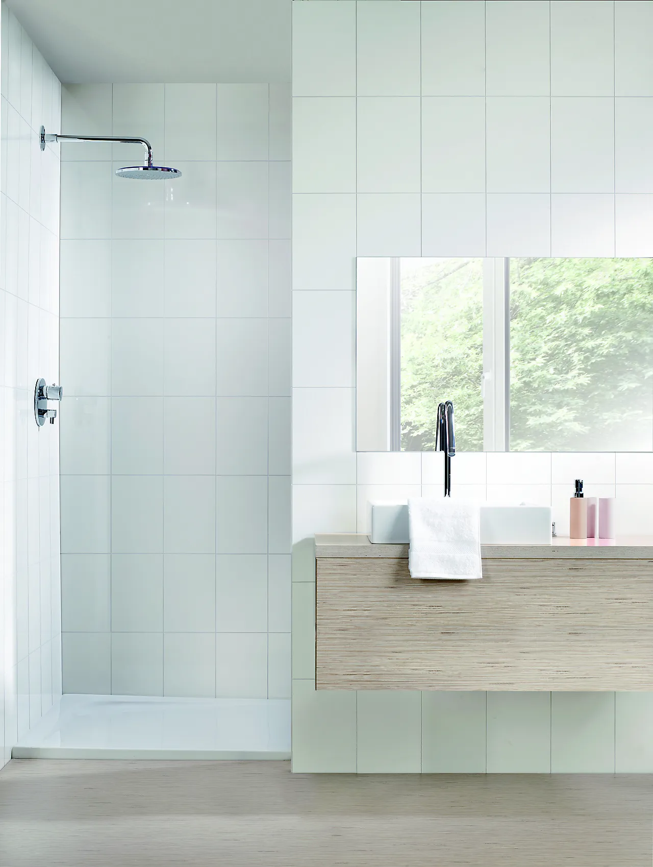 Baderomsplate vanntett hvit snø 20x30 cm null - null - 2 - Miniatyr